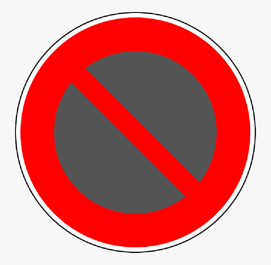 No Parking, Traffic Sign, Sign, Regulatory Sign - Verboten Schild, Transparent Clipart