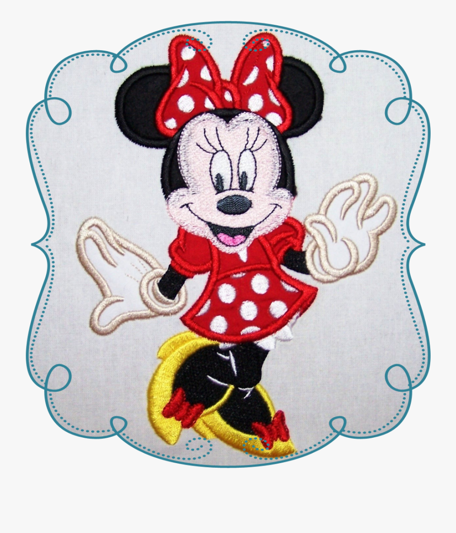 Machine Embroidery Applique, Clipart, Mickey Mouse, - Minnie Mouse High Resolution, Transparent Clipart
