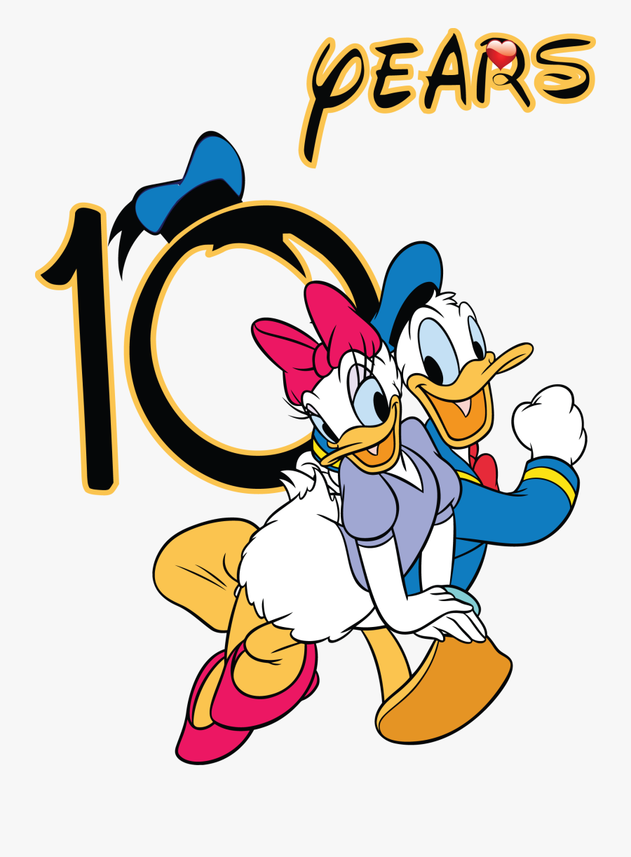 Anniversary Disney Shirts Donald And Daisy Couples - Donald Duck Daisy Duck Png, Transparent Clipart