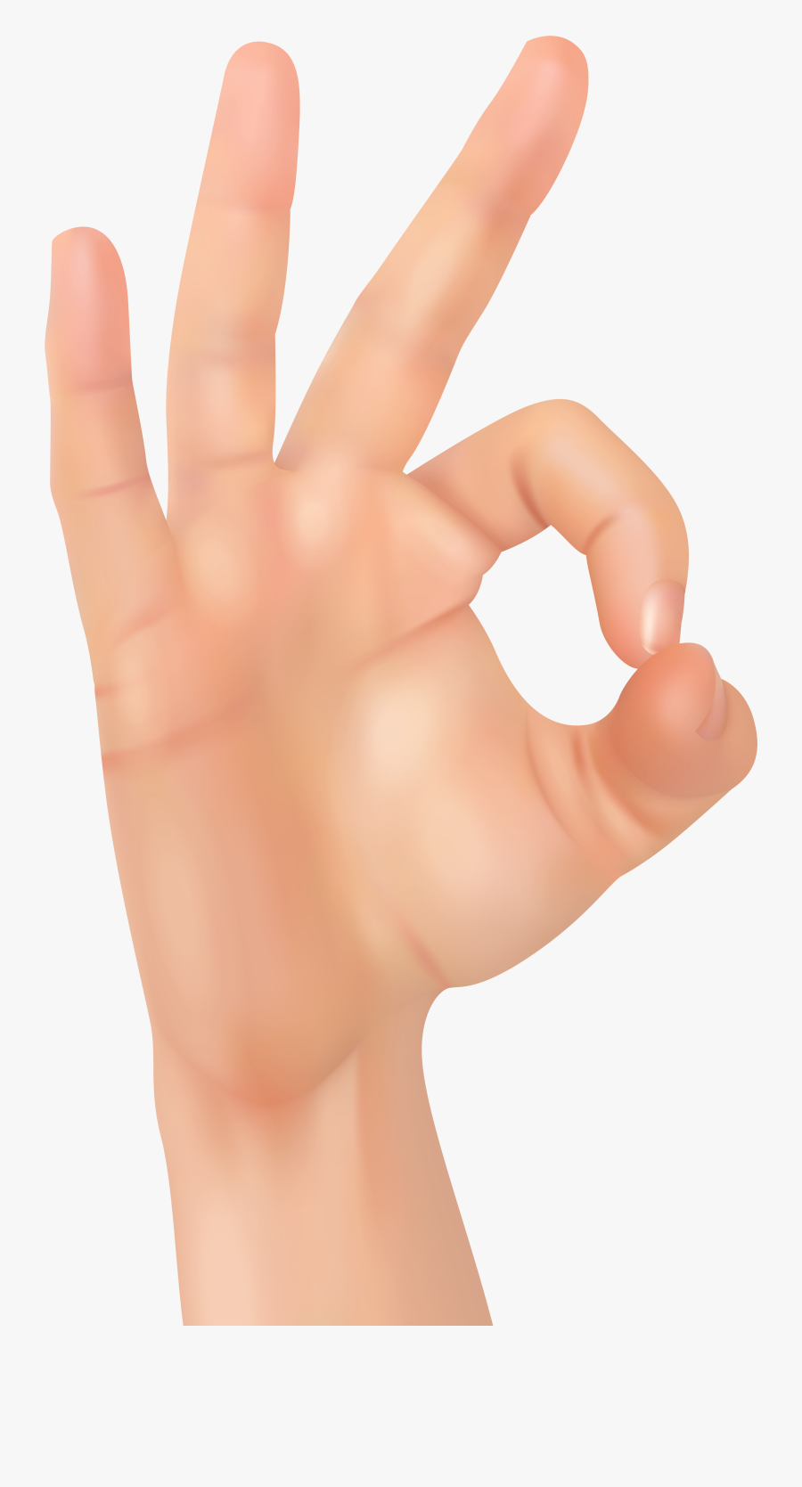 Okay Hand Png Clip Art Image - Ok Hand Sign Png, Transparent Clipart