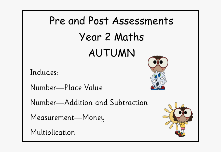 Addition And Subtraction Pre Assessment Year 2, Transparent Clipart
