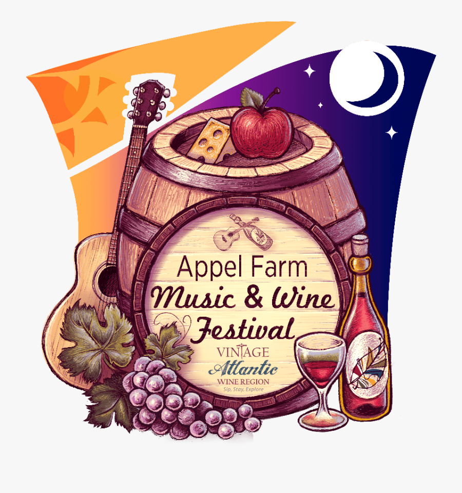 Logo For Appel Farm Music And Wine Festival - Illustration, Transparent Clipart