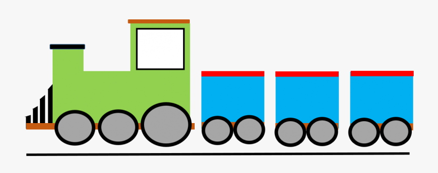 Train And Carriages - Circle, Transparent Clipart