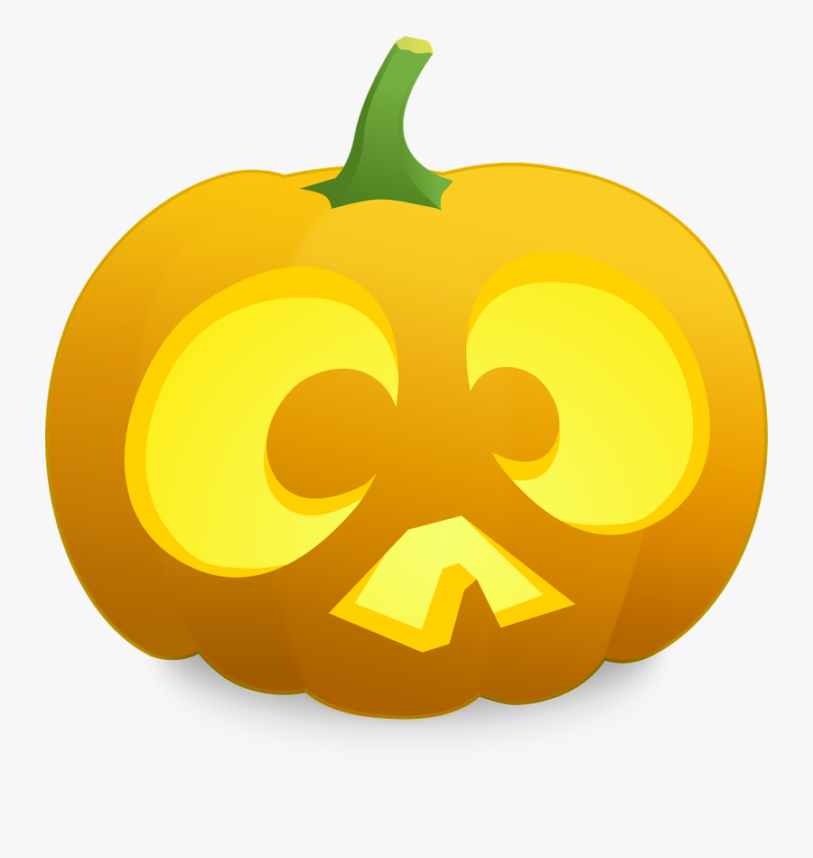 Scared Jack O Lantern Face, Transparent Clipart