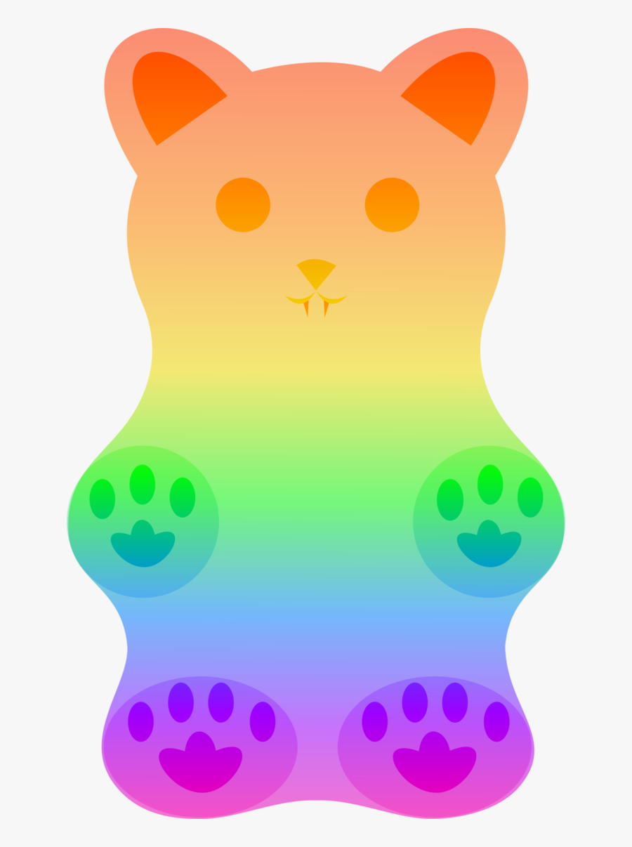 Gummy Bear Gummi Candy Clip Art - Rainbow Gummy Bear Clipart, Transparent Clipart