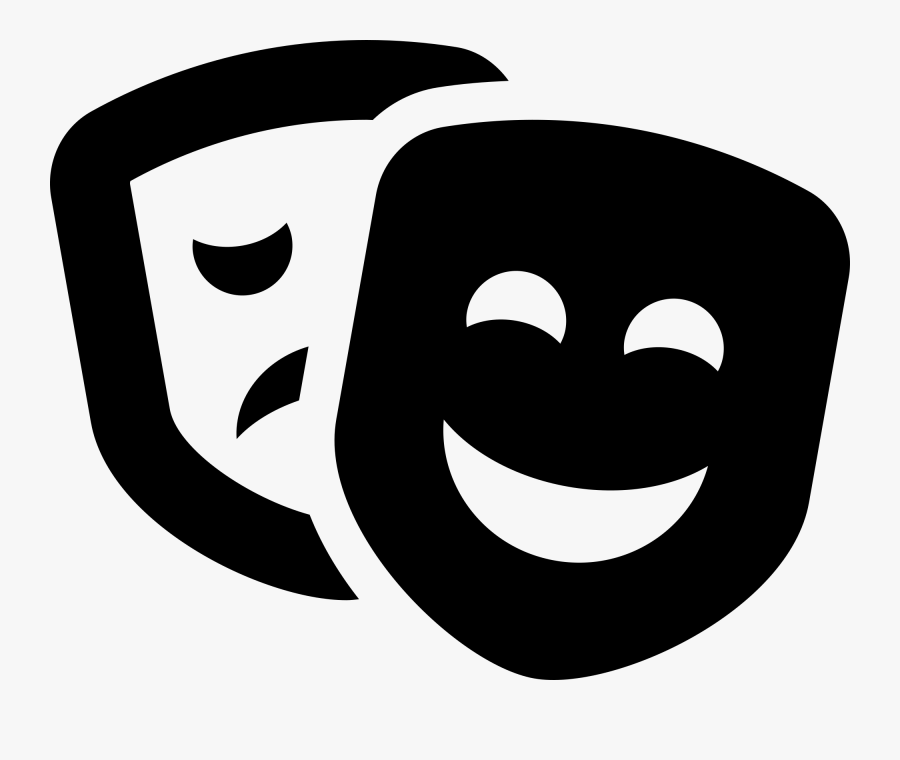 Smiley Theatre Masks, Transparent Clipart