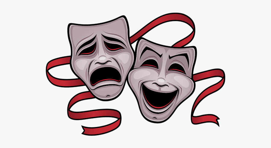 Comedy And Tragedy Masks Png, Transparent Clipart