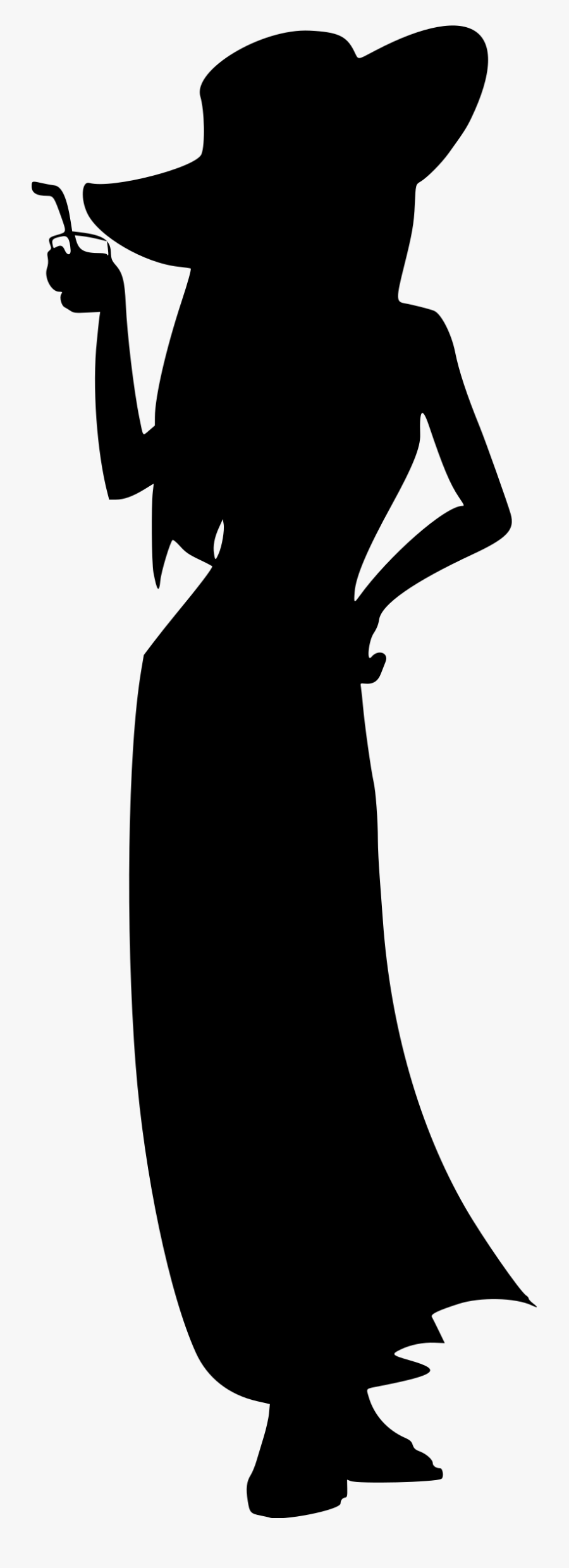 Fashion Model Silhouette - Fashion Model Clipart Png, Transparent Clipart