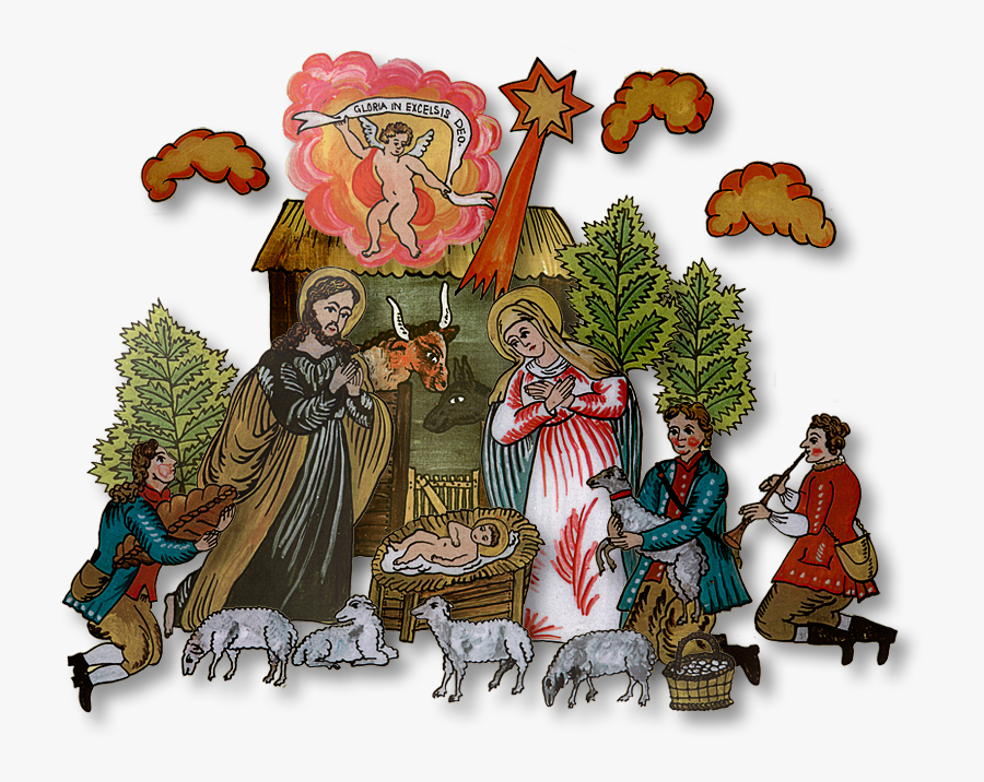 Nativity Scene Paper Cut, Transparent Clipart