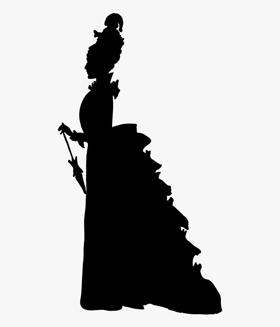 1874 Fashion Silhouette - 19th Century Woman Silhouette, Transparent Clipart