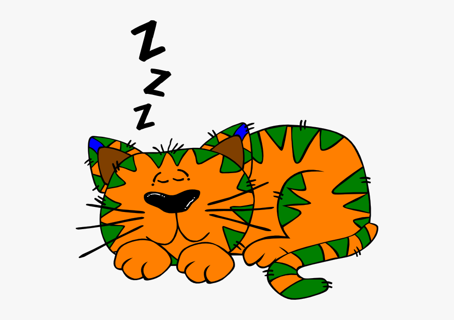 Cat Nap Clipart - Cat Sleeping Clip Art, Transparent Clipart