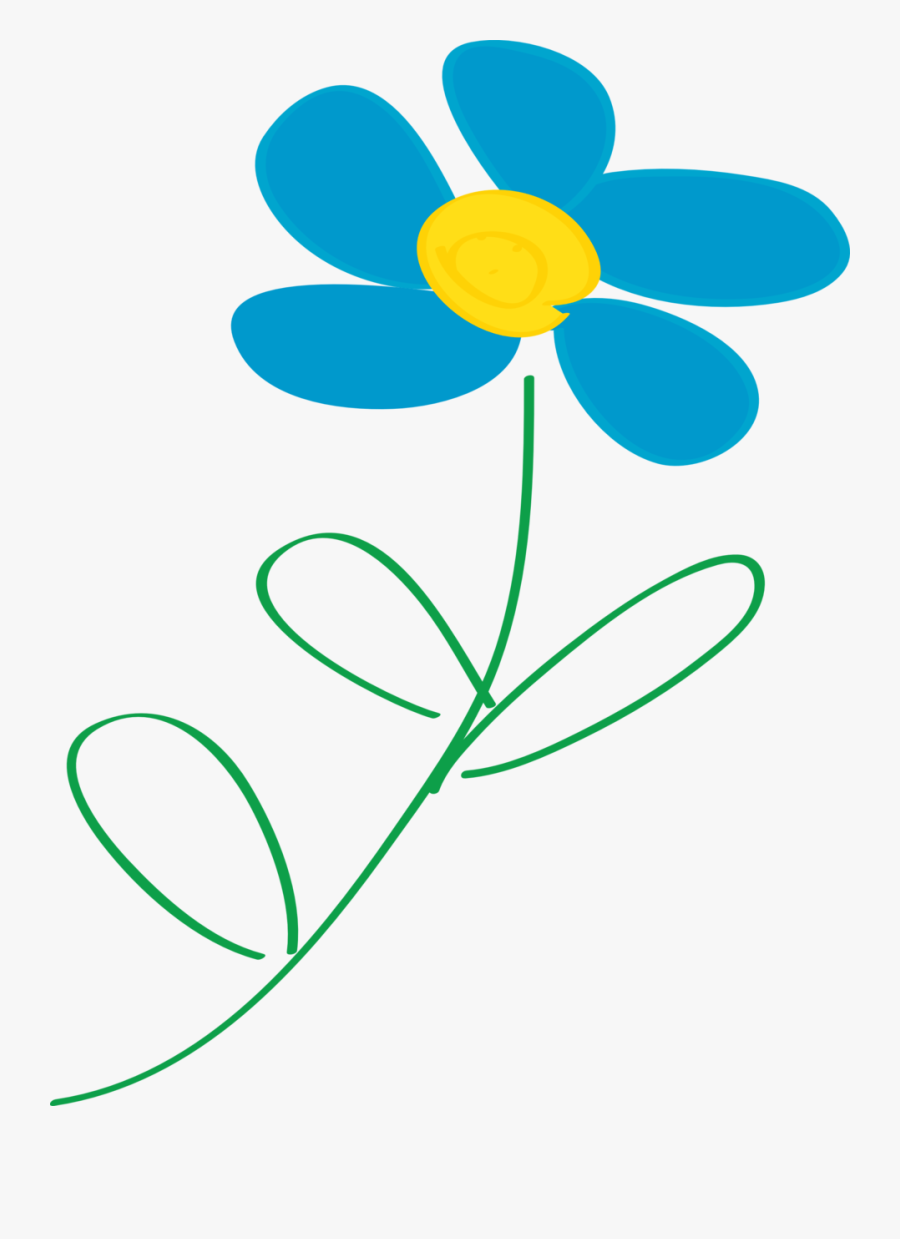 Blue And Yellow Daisy, Transparent Clipart