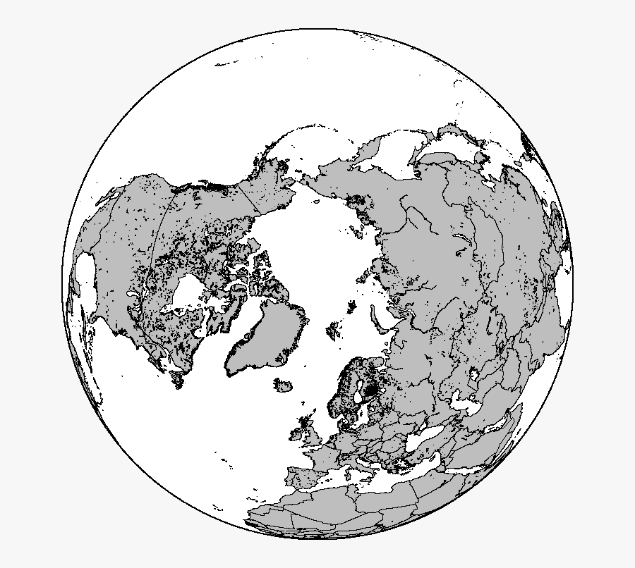 Transparent North Pole Png - North Pole Map Blank, Transparent Clipart