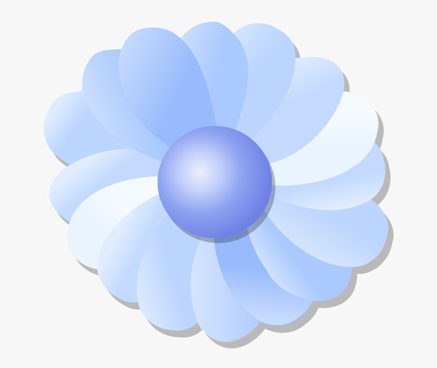 Blue,flower,petal - Blue Flower Transparent Cartoon, Transparent Clipart