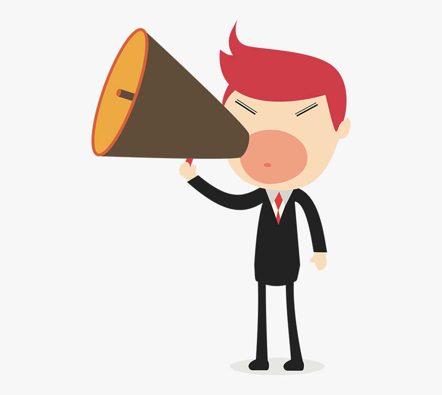 Screaming Megaphone Clip Art - Megaphone Cartoon Png, Transparent Clipart