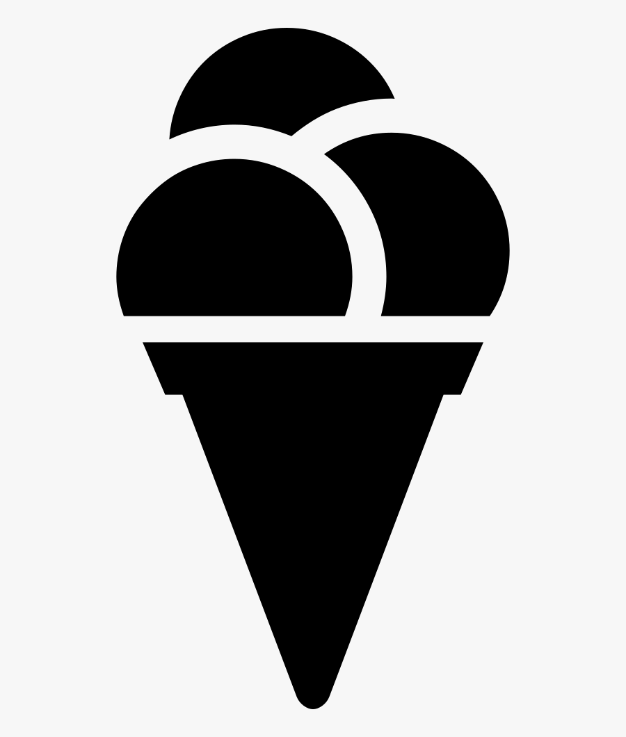 Black And White,clip - Ice Cream Black Logo Png, Transparent Clipart