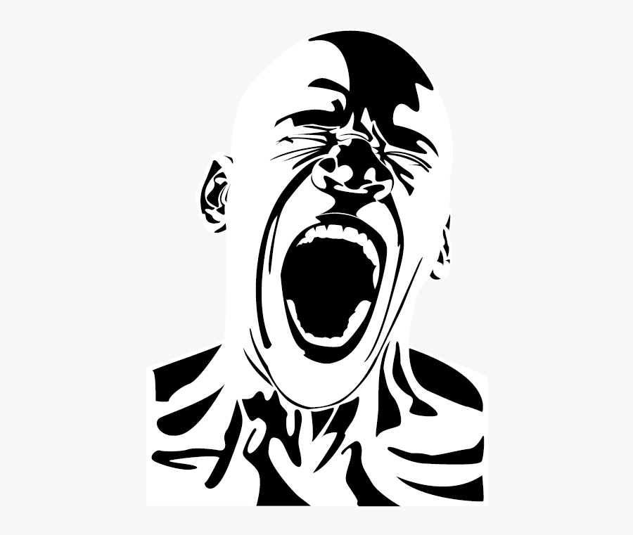 Screaming Man Vector Png Download - Scream Png, Transparent Clipart