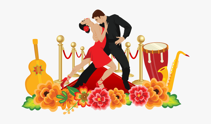Tango Dance Illustration, Transparent Clipart