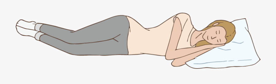A Lady Is Sleeping On A Bed, Transparent Clipart