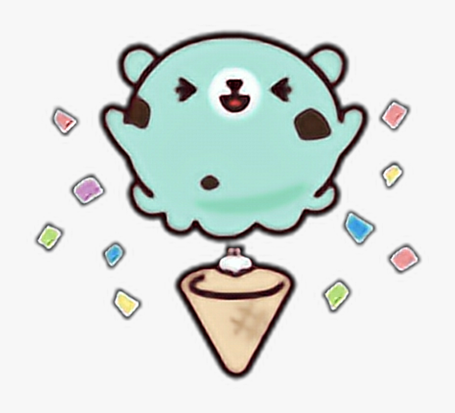 Ice Cream Line Sticker Clipart , Png Download - Cute Flying Pig, Transparent Clipart