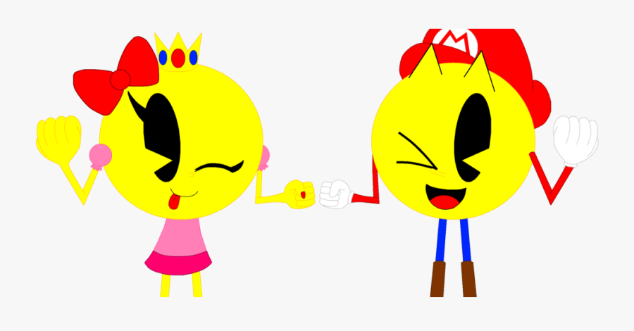 Pac Man And Ms Pac Man"s Mario And Peach Cosplay By - Ms Pac Man Princess Peach, Transparent Clipart