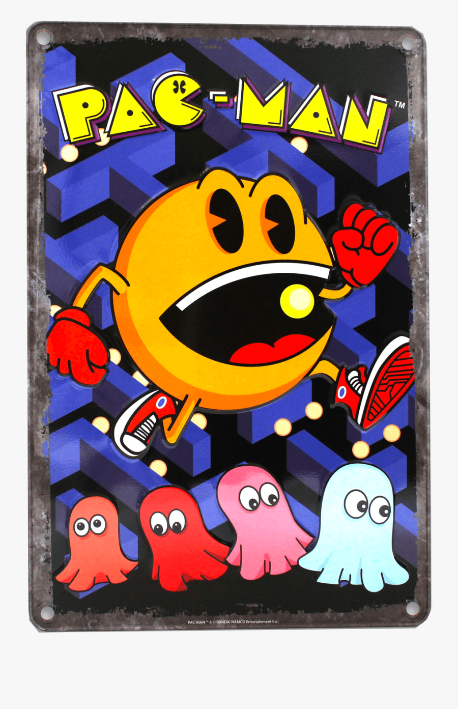 Set Of Three Pac Man Tin Signs"
 Class="lazyload Lazyload - Pac-man, Transparent Clipart