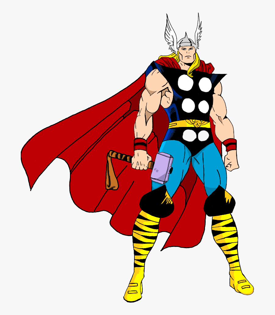 Colored Picture Of Thor, Transparent Clipart