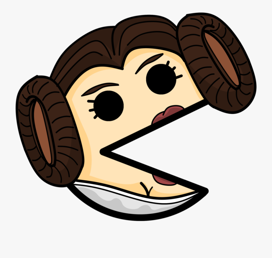 Princess Leia Pacman By Suddenwolf - Cartoon, Transparent Clipart