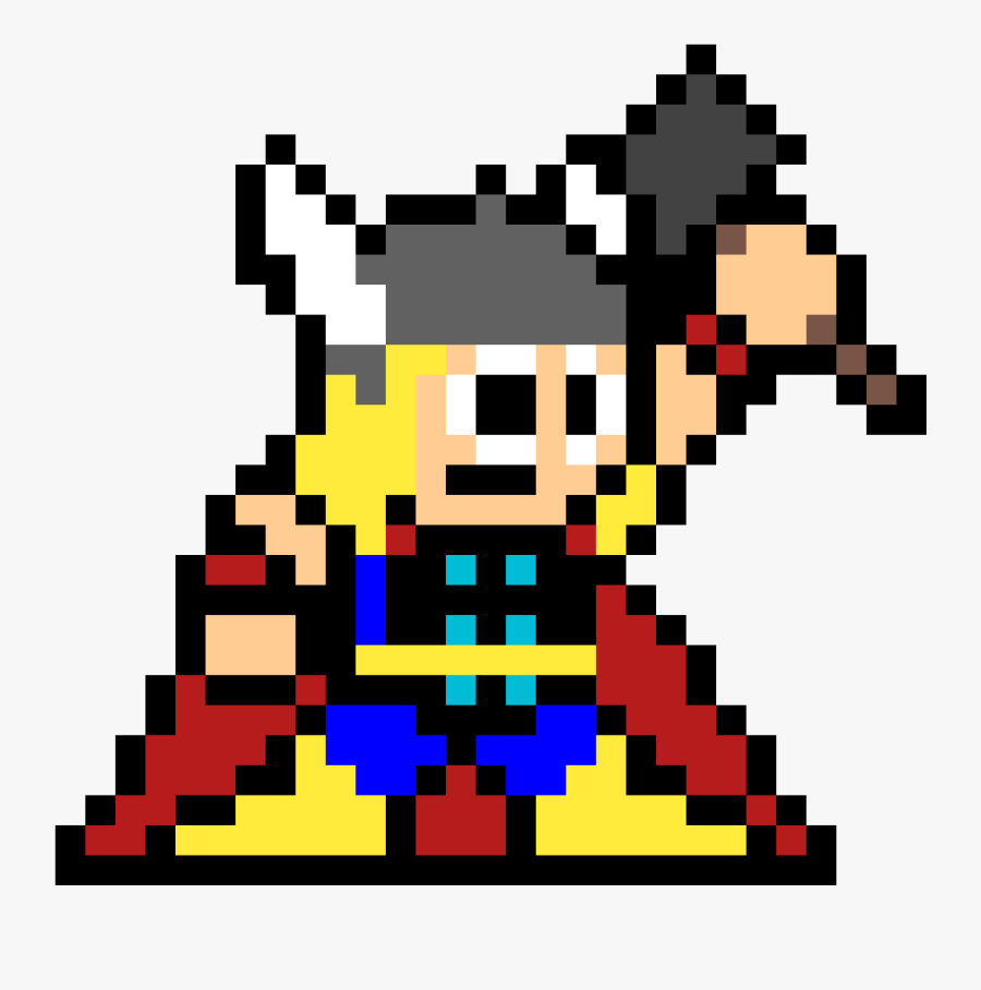 Thor Pixel Art, Transparent Clipart