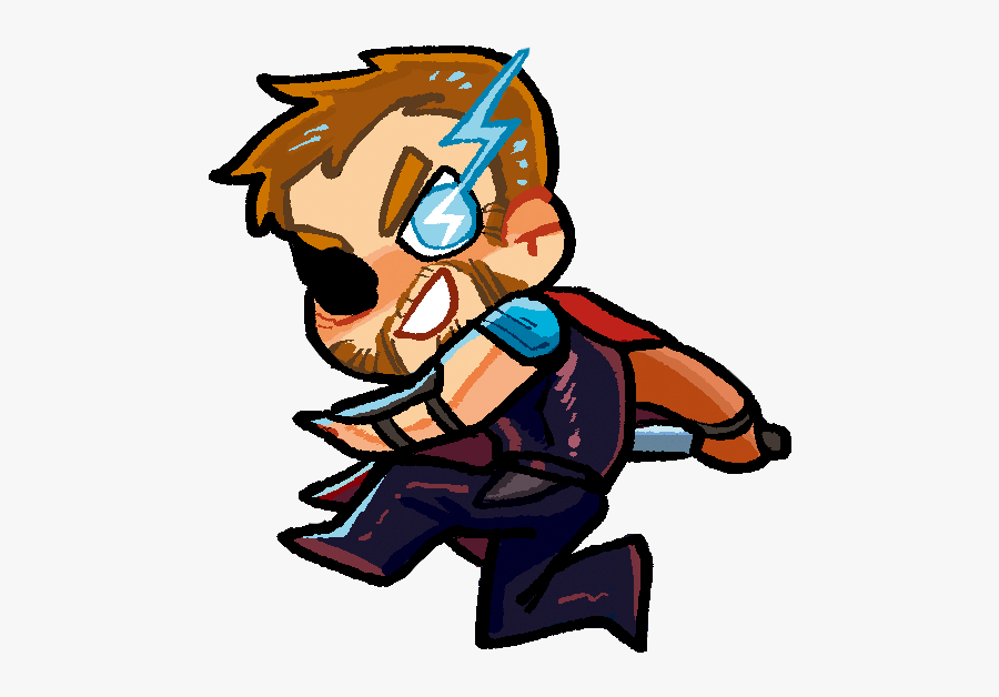 Image Of Infinity War Thor Pin - Thor Drawing Easy Infinity War, Transparent Clipart