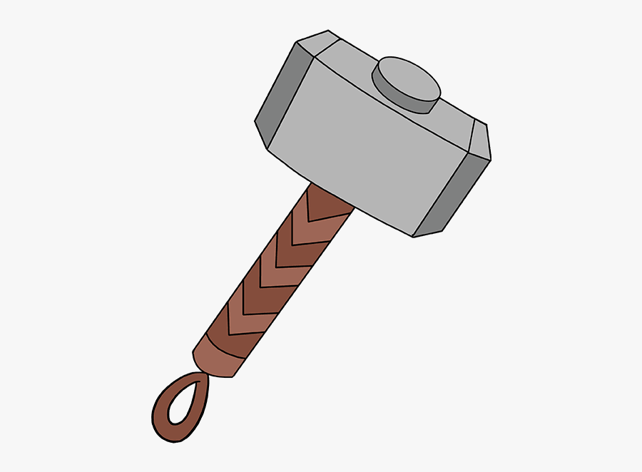 How To Draw Thor’s Hammer - Thor Hammer Drawing Easy, Transparent Clipart