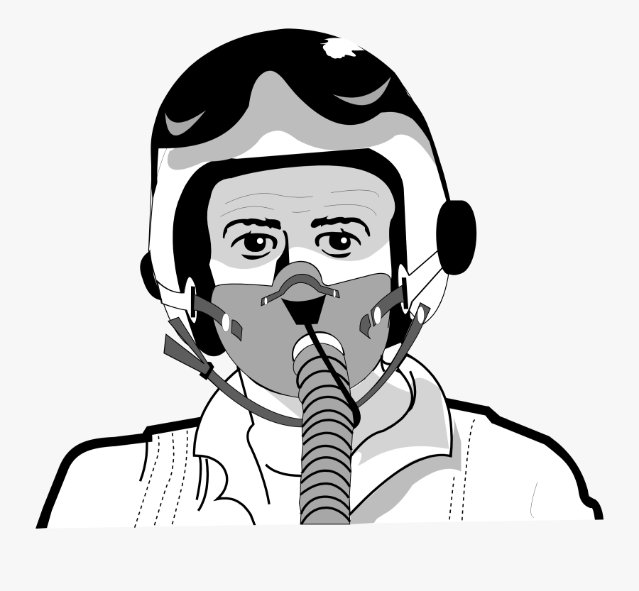 Hairstyle,art,monochrome Photography - Cartoon Jet Pilot, Transparent Clipart