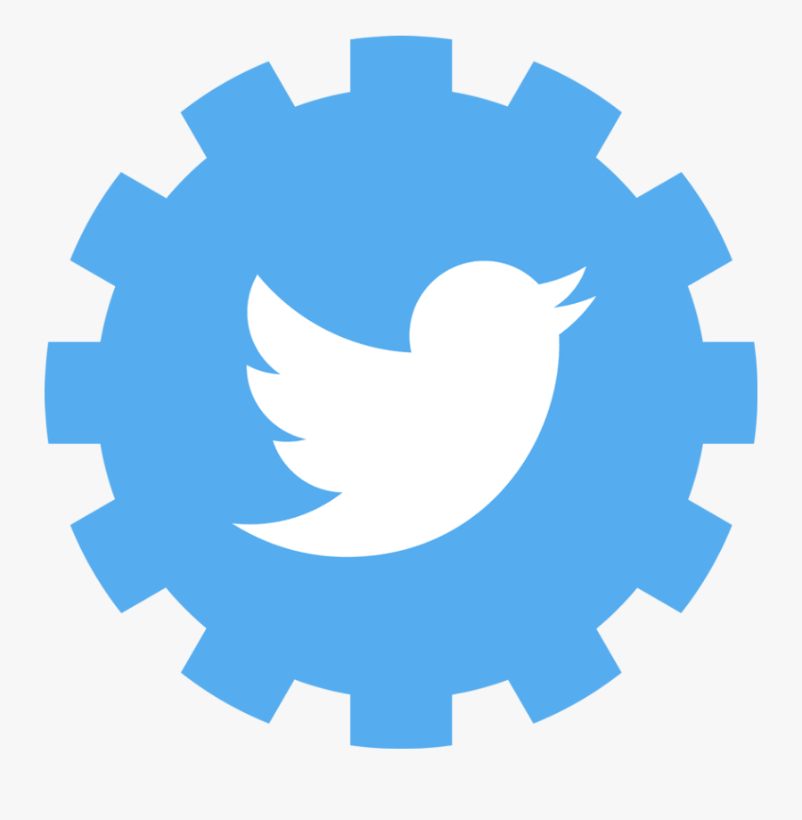 Twitter Logo Inside A Gear - Twitter Api Png, Transparent Clipart