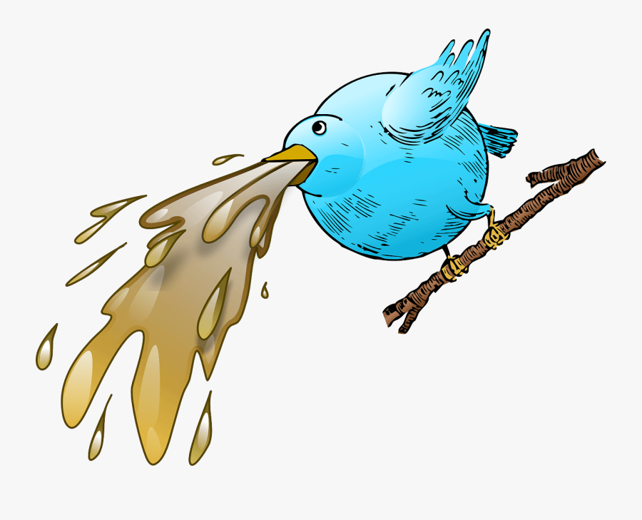 Twitter, Tweet, Bird, Social, Web, Sick, Vomit, Nausea - Sick Bird, Transparent Clipart