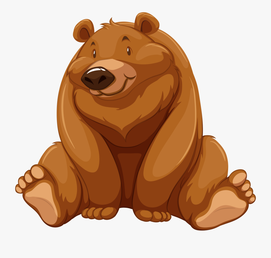 Brown Bear Illustration Door - Bears In A Zoo Cartoon, Transparent Clipart