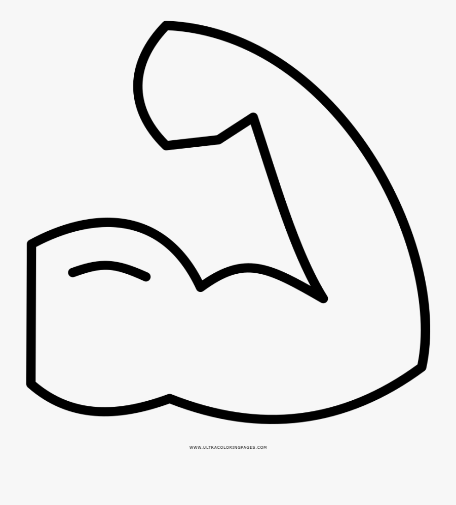 Muscles Coloring Page - Braccio Muscolo Da Colorare, Transparent Clipart