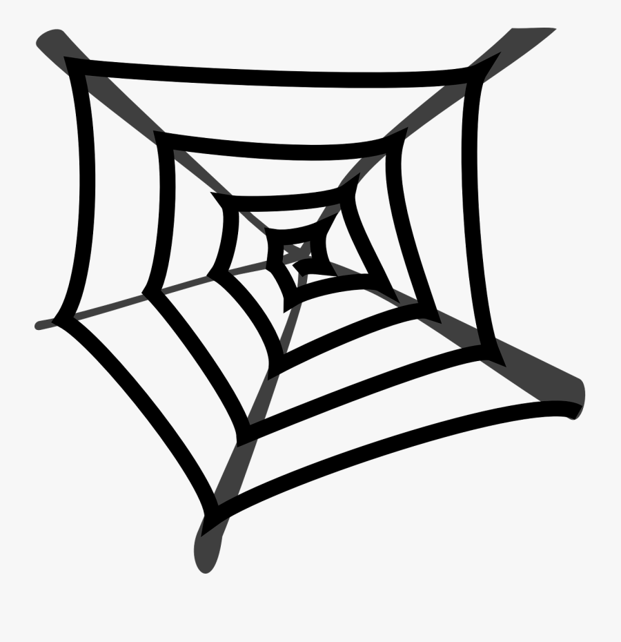 Spider - Transparent Cartoon Spider Web, Transparent Clipart
