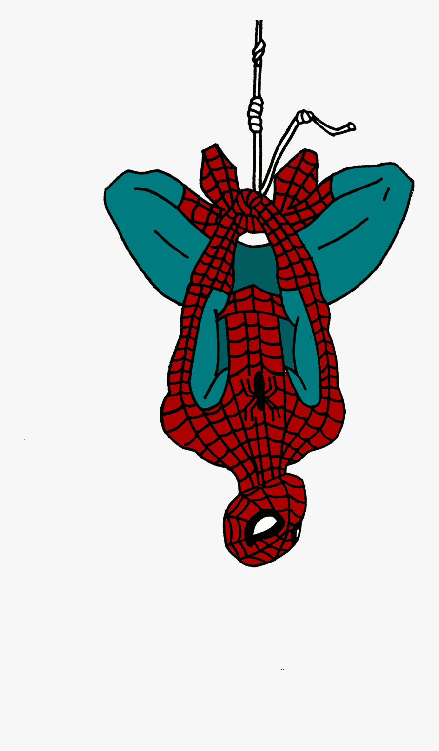 Spiderman Upside Down Png Black And White Library - Spiderman Upside Down Gif, Transparent Clipart