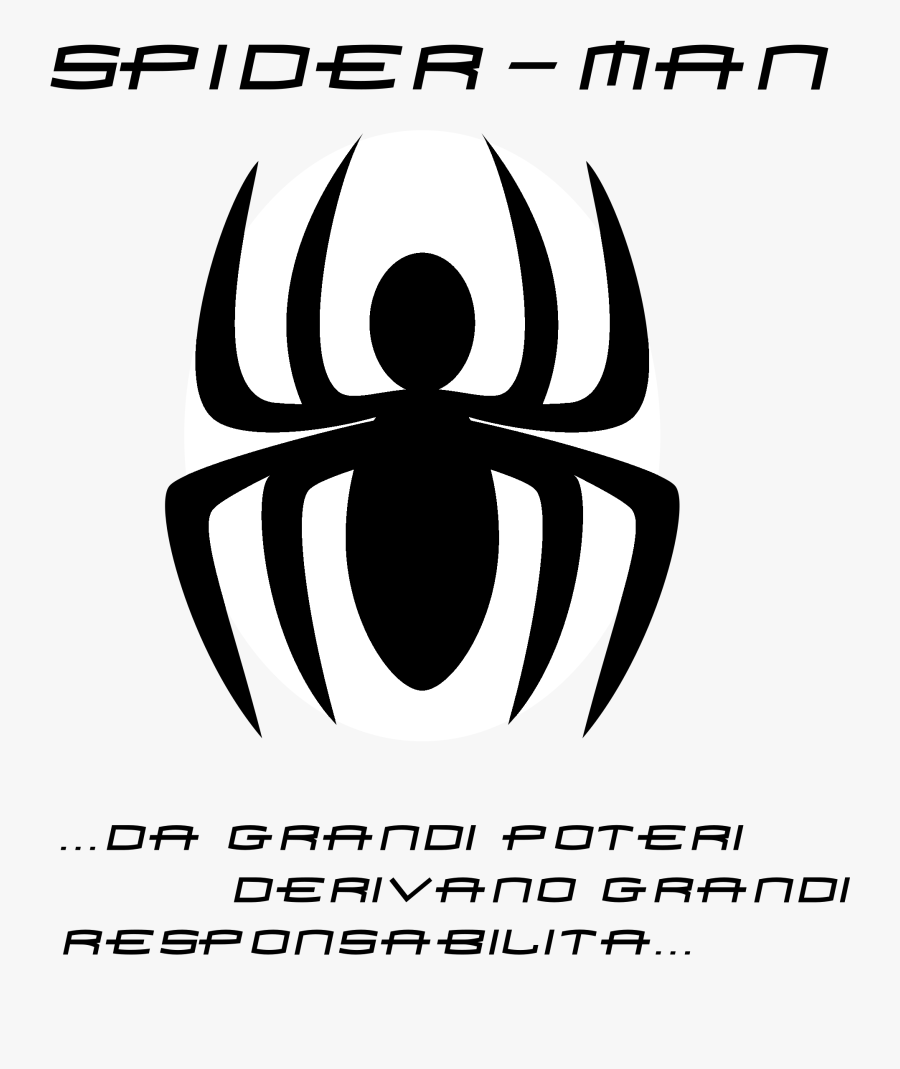 Spider Man Logo Black And White - Spider-man, Transparent Clipart