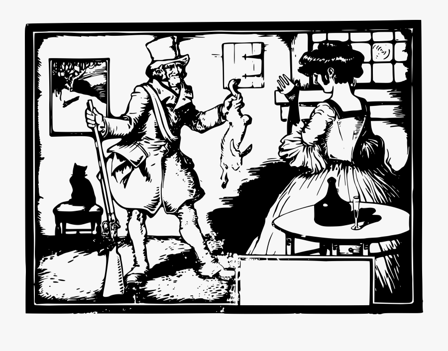 Hunter And Wife Clip Arts, Transparent Clipart