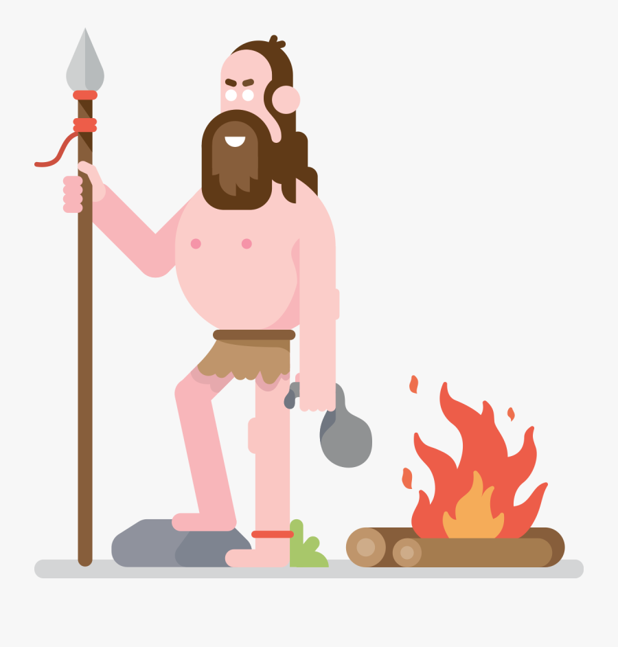 Cena De Reunión - Early Hunters And Gatherers Cartoon, Transparent Clipart