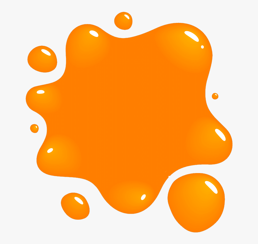 Transparent Orange Clipart - Orange Paint Splash Clipart, Transparent Clipart