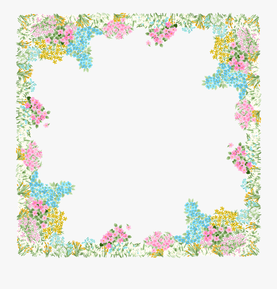 Frames Clipart Spring - Marcos Para Cuadernos De Flores, Transparent Clipart