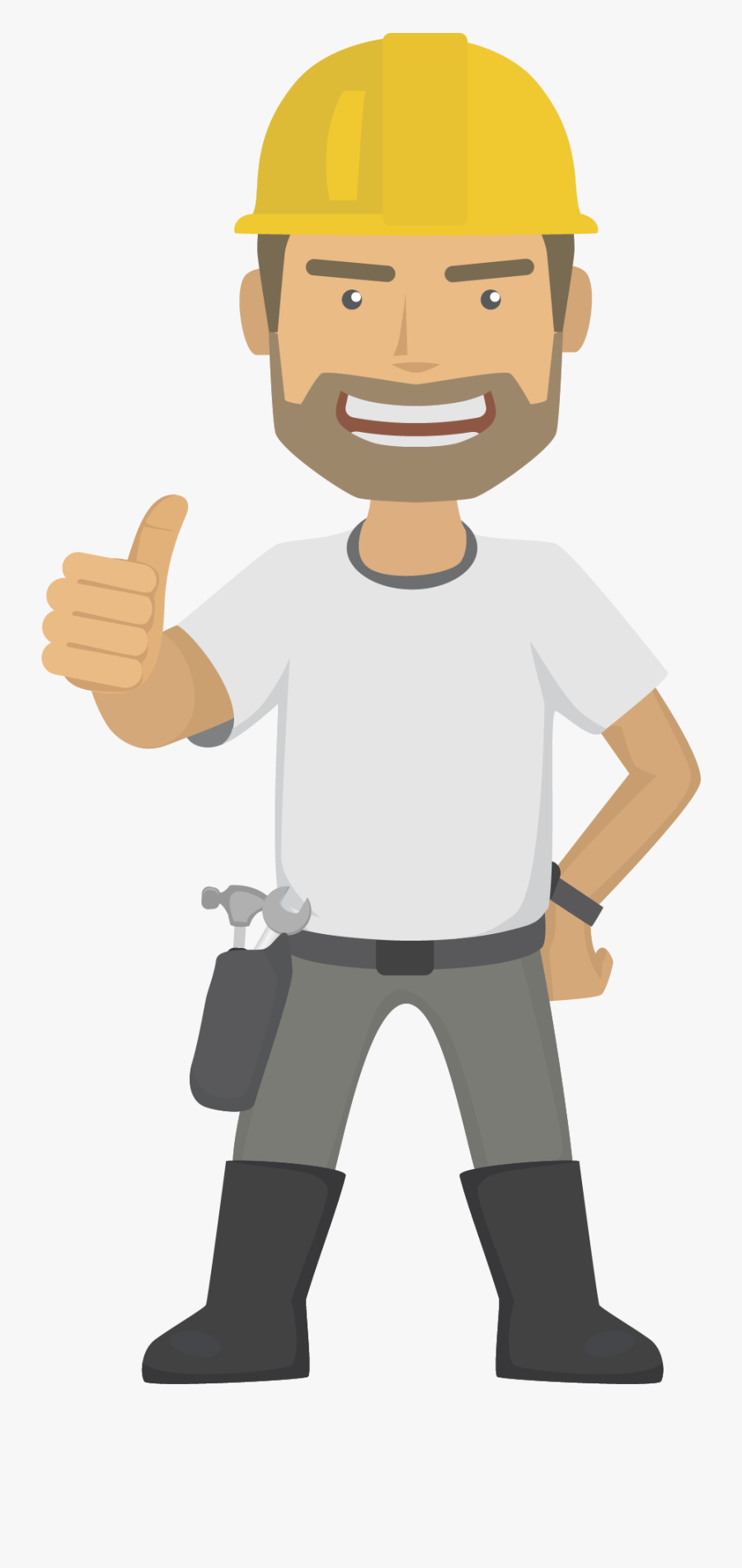 Construction Worker Lone Icon - Engineer Animation No Background, Transparent Clipart