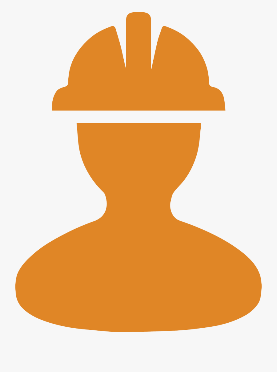 Construction Worker Icon Blue, Transparent Clipart