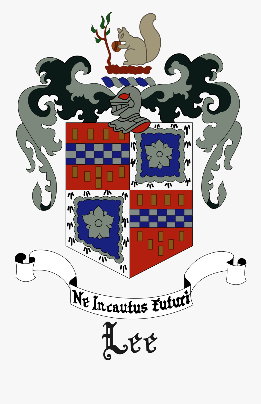 Lee Family Crest, Transparent Clipart