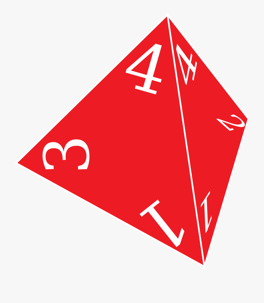 Transparent Red Dice Png - 4 Sided Die Transparent, Transparent Clipart