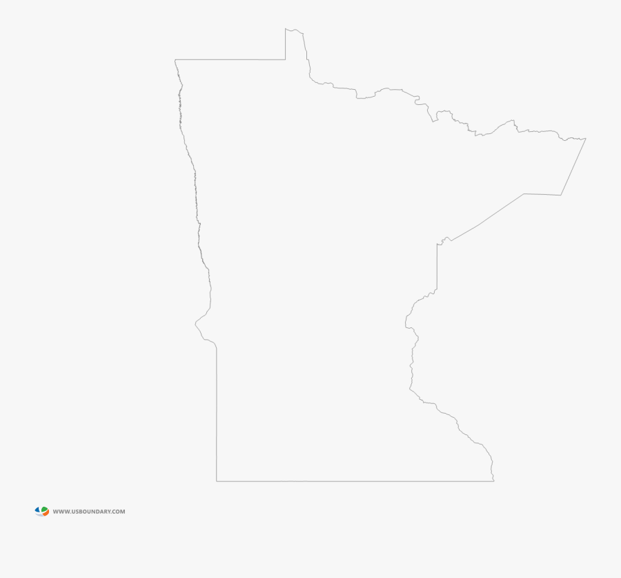 Clip Art Minnesota Map Outline - Map, Transparent Clipart
