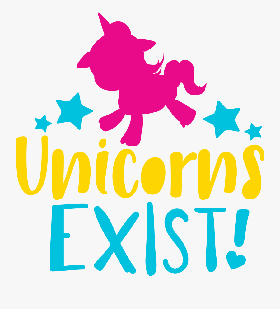 Unicorn Exist Cutting Files Svg Dxf Pdf - Baby Boy Clothes Cartoon, Transparent Clipart