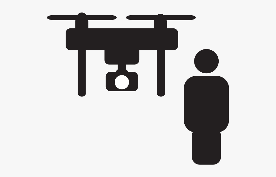 Drone Icon Design Free Person Watch Close Simple Slick - Drone Video Icon Png, Transparent Clipart